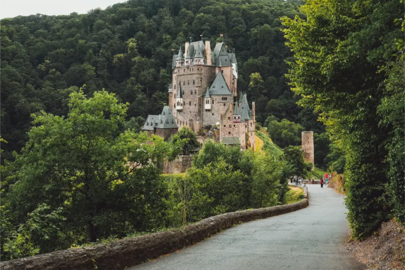 Kasteel Burg Eltz omringd door bos